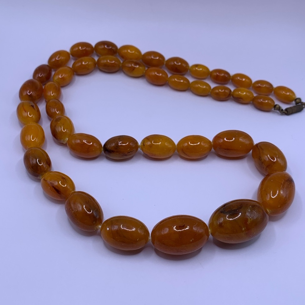 Amber Bead Statement Necklace - Amber - Picture 8 of 8